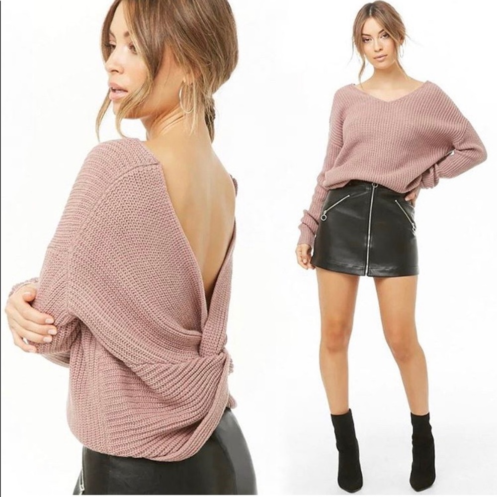 Twist back sweater